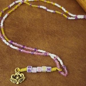 Pink & White, Yellow and Purple Bloom Necklace